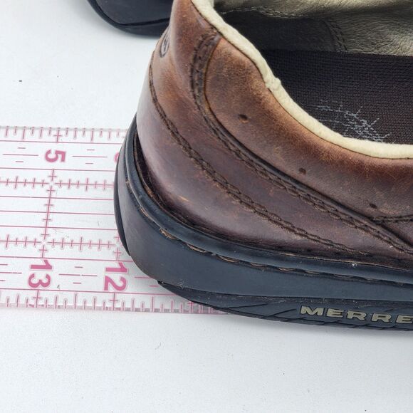 Merrell World Passport Slip On Outdoor Leather Loafer Shoes Brown Men\'s Size 12